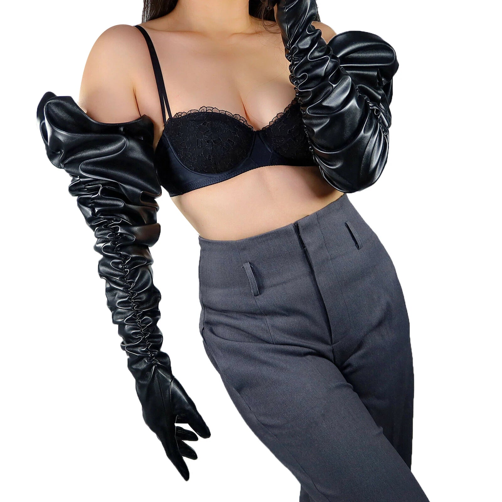 Black Opera Gloves