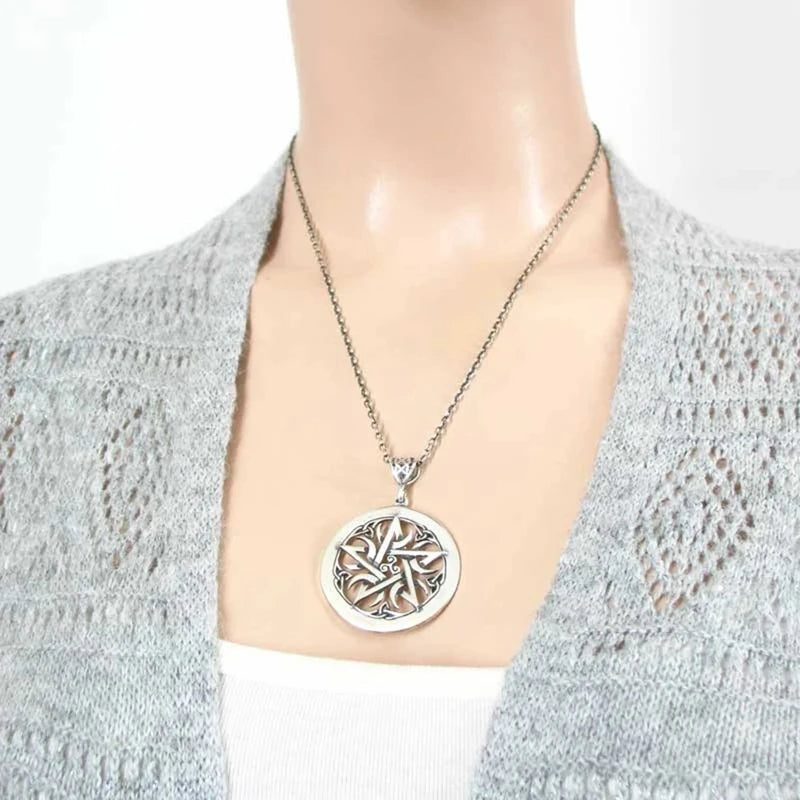 Crescent Moon Pentacle Necklace