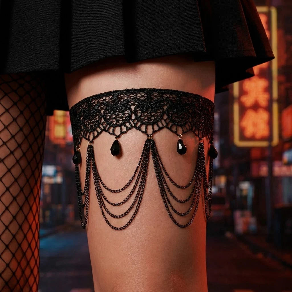 Gothic Lace Garter Belt