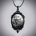 Gothic Cemetery Bat Necklace
