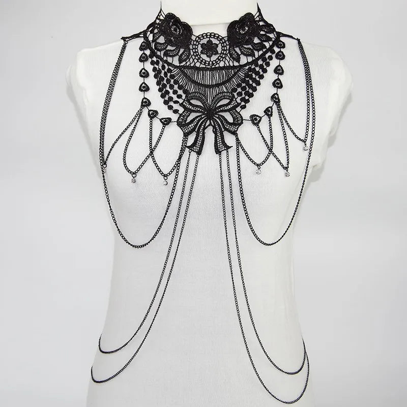 Black Lace Body Chain