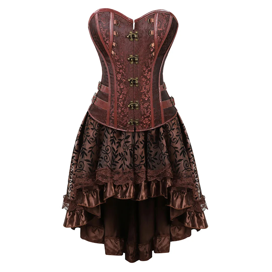 Steampunk Corset & Skirt Set