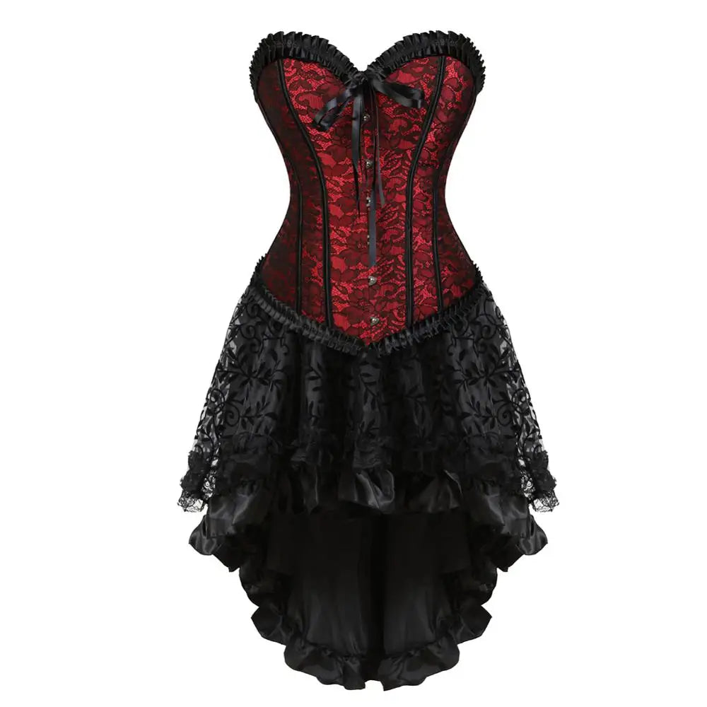 Steampunk Corset & Skirt Set