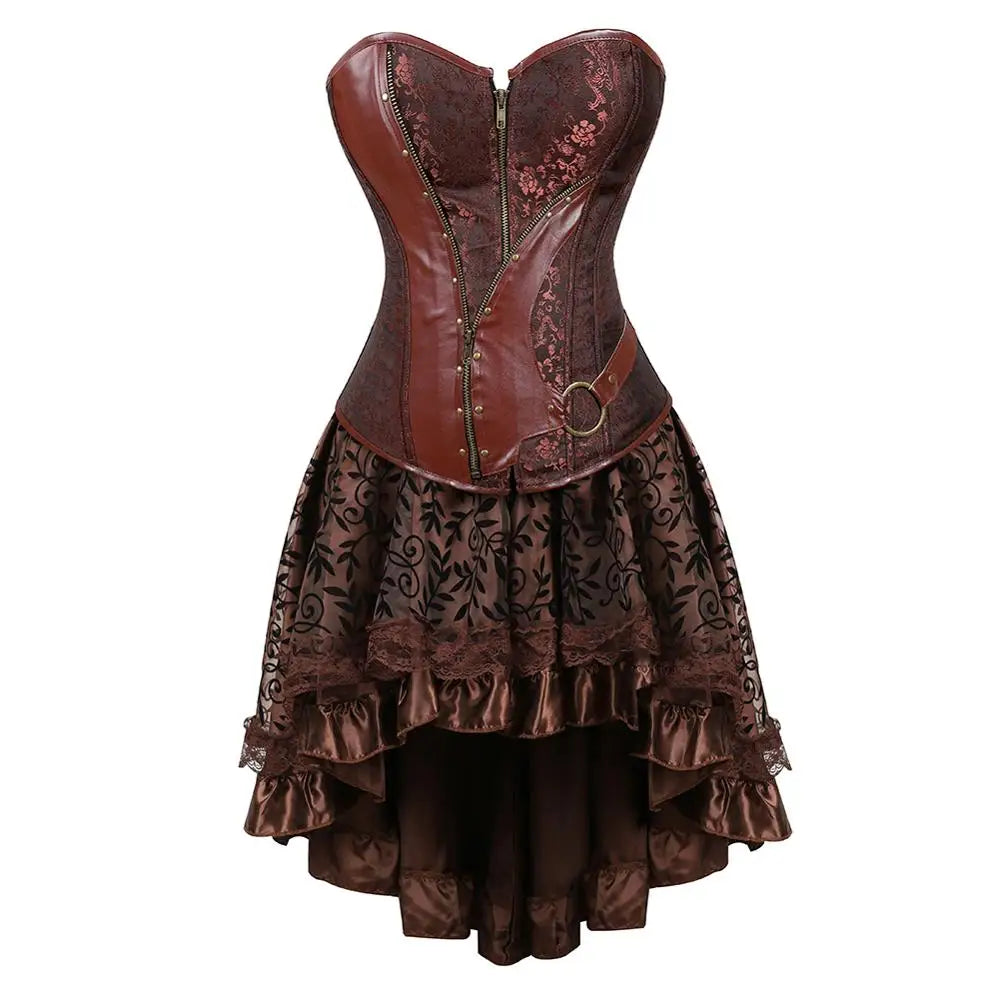Steampunk Corset & Skirt Set