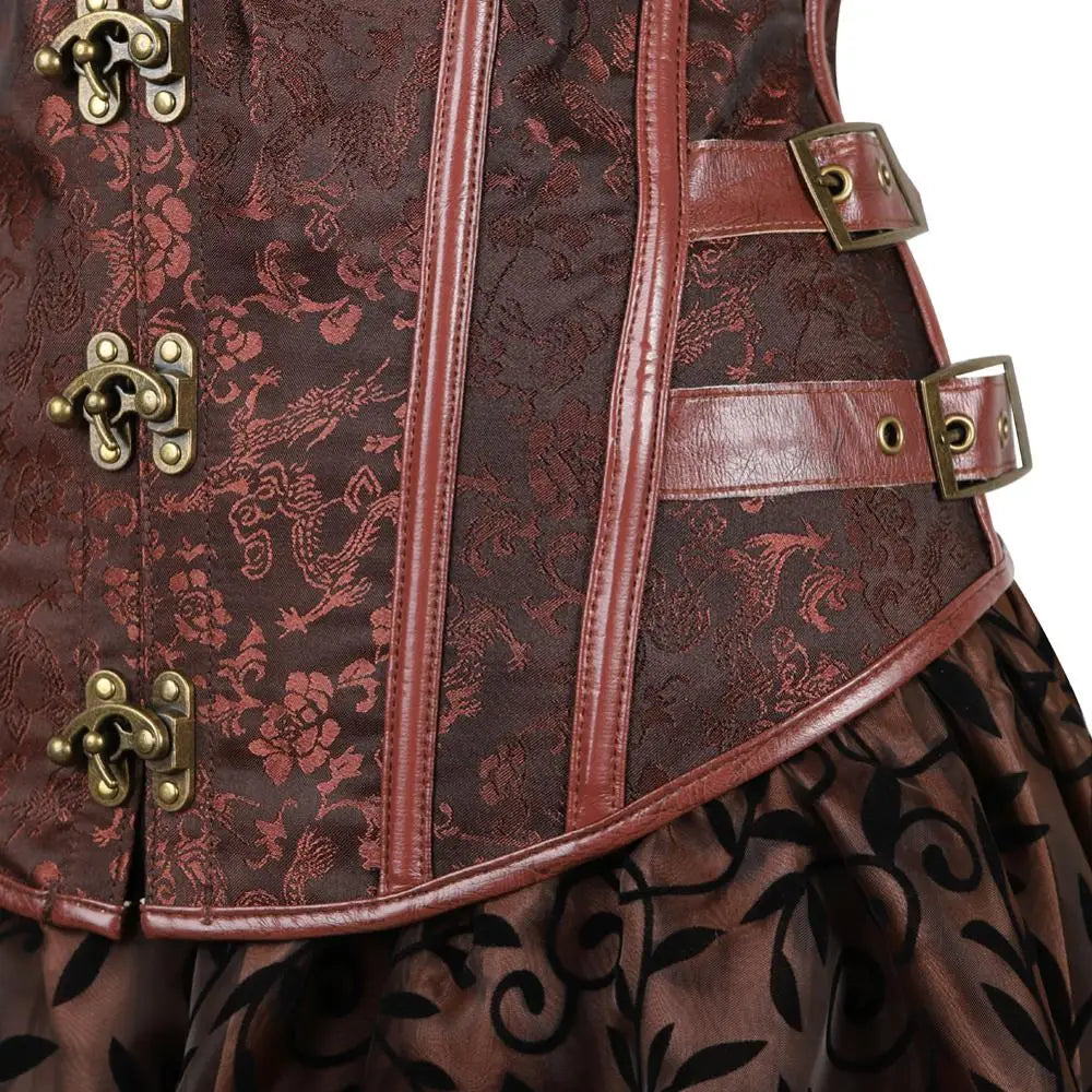 Steampunk Corset & Skirt Set