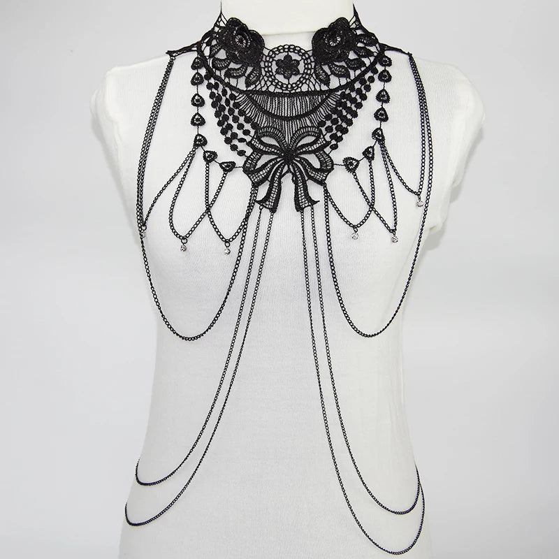 Black Lace Body Chain