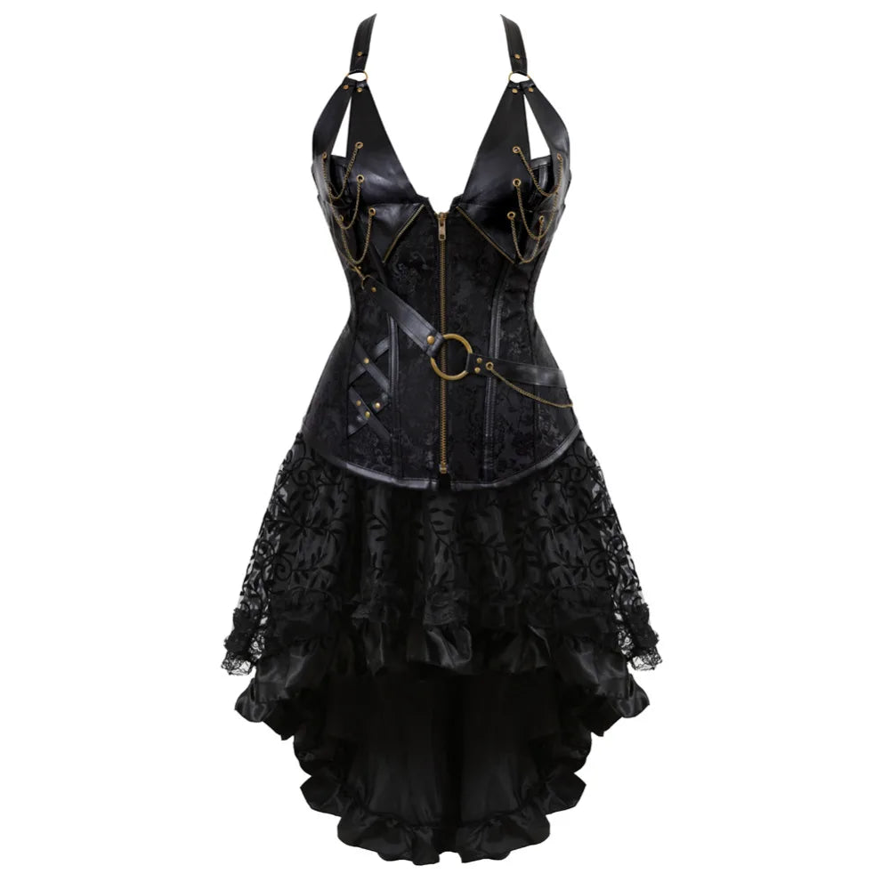 Steampunk Corset & Skirt Set