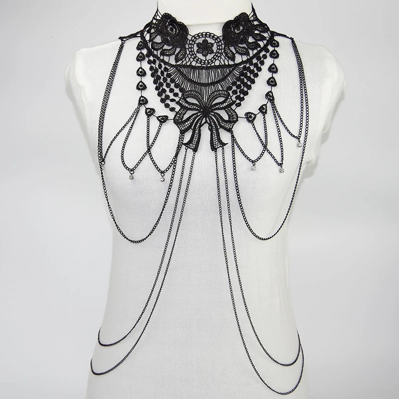 Black Lace Body Chain