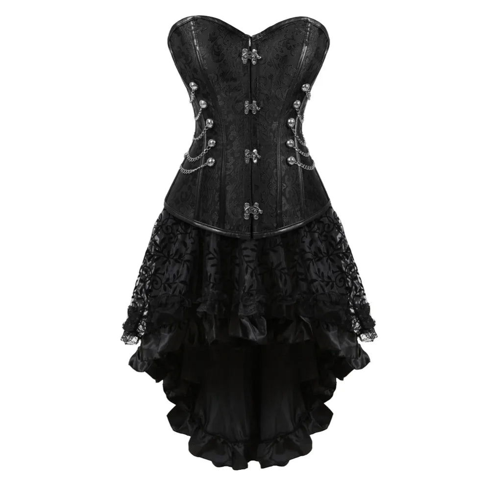 Steampunk Corset & Skirt Set