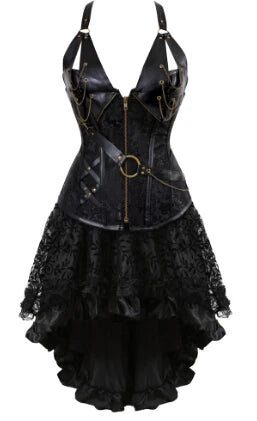 Steampunk Corset & Skirt Set