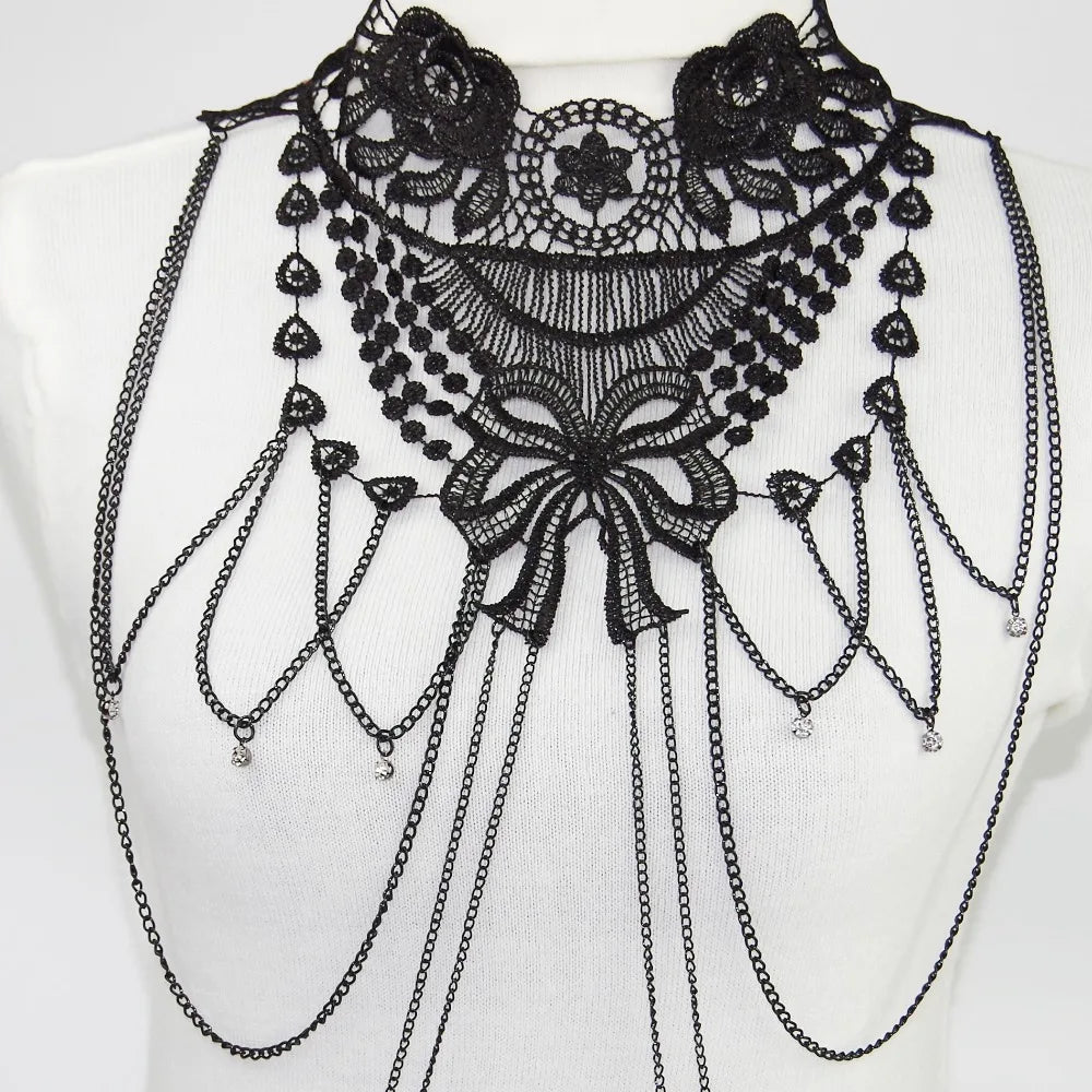 Black Lace Body Chain