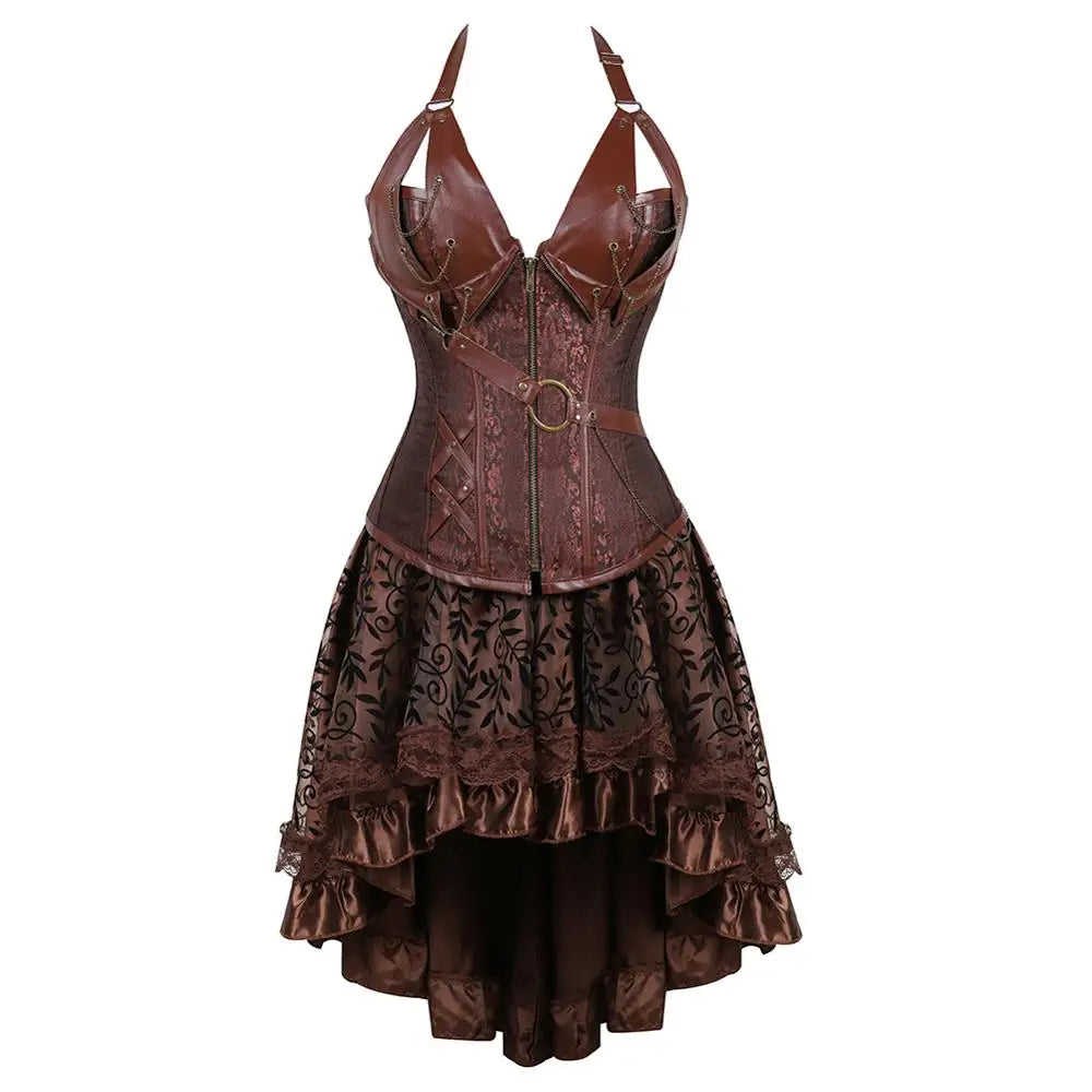 Steampunk Corset & Skirt Set