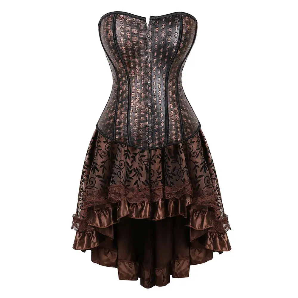 Steampunk Corset & Skirt Set