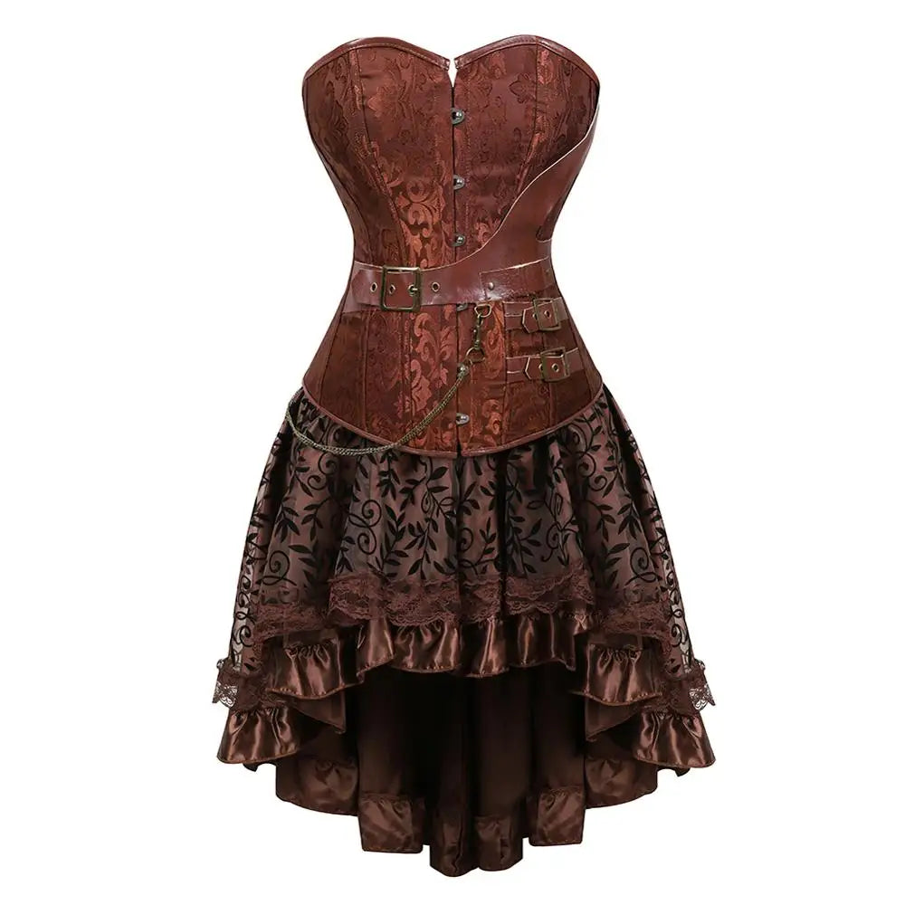Steampunk Corset & Skirt Set