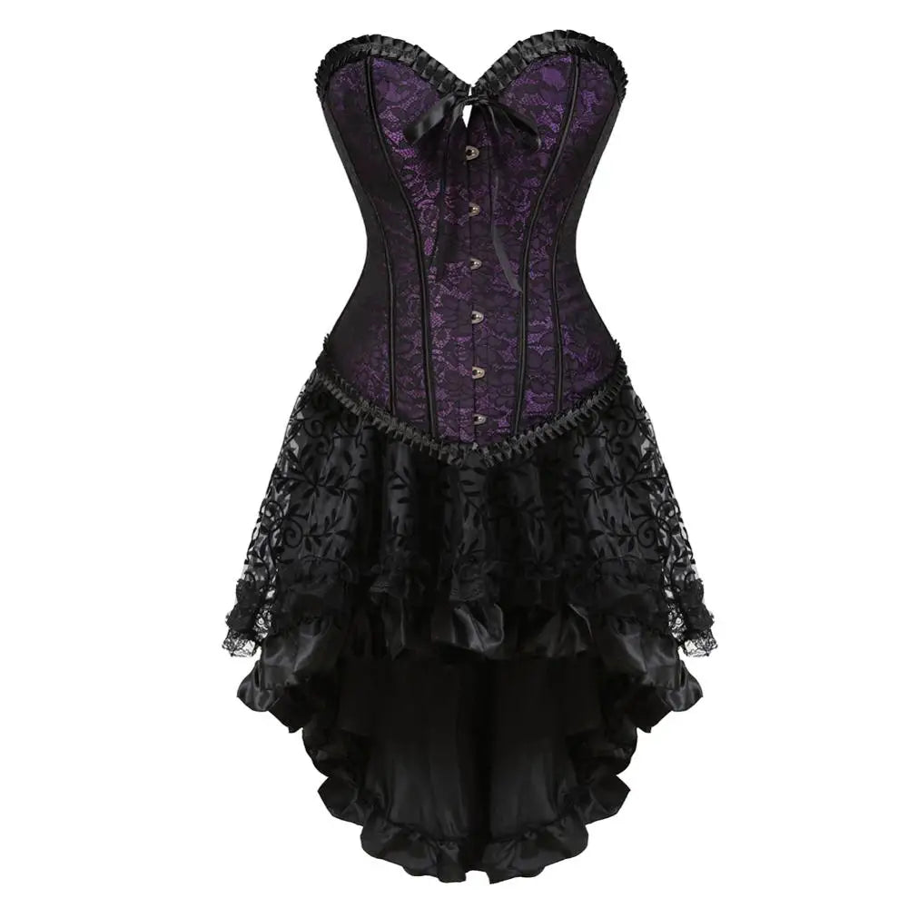 Steampunk Corset & Skirt Set