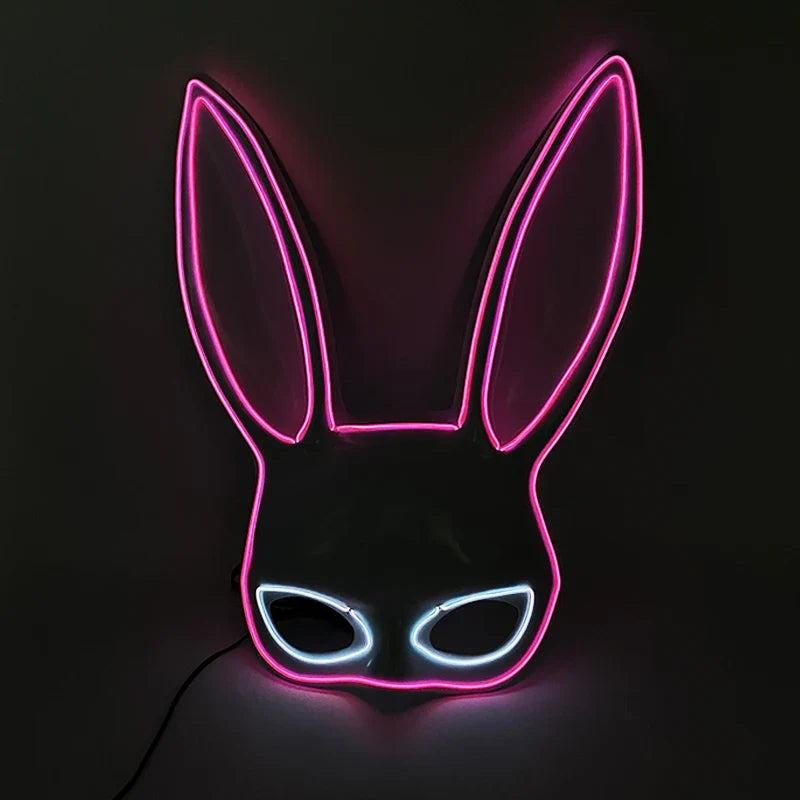 Neon EL Wire Bunny Mask – view 3 of 6
