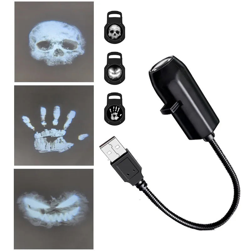 USB Skull Projector Light