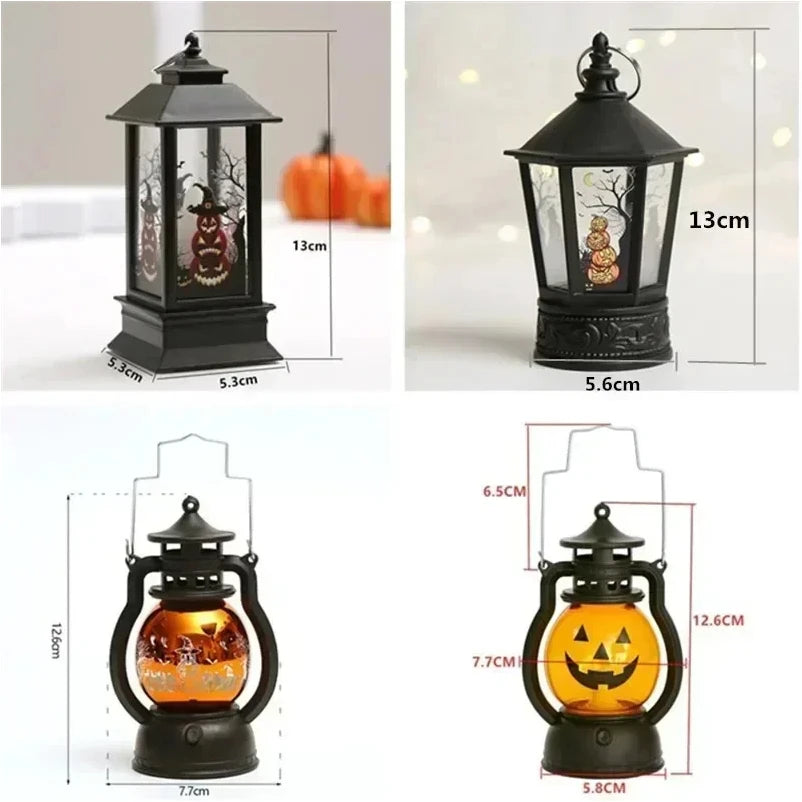 LED Pumpkin Ghost Lantern, Flickering