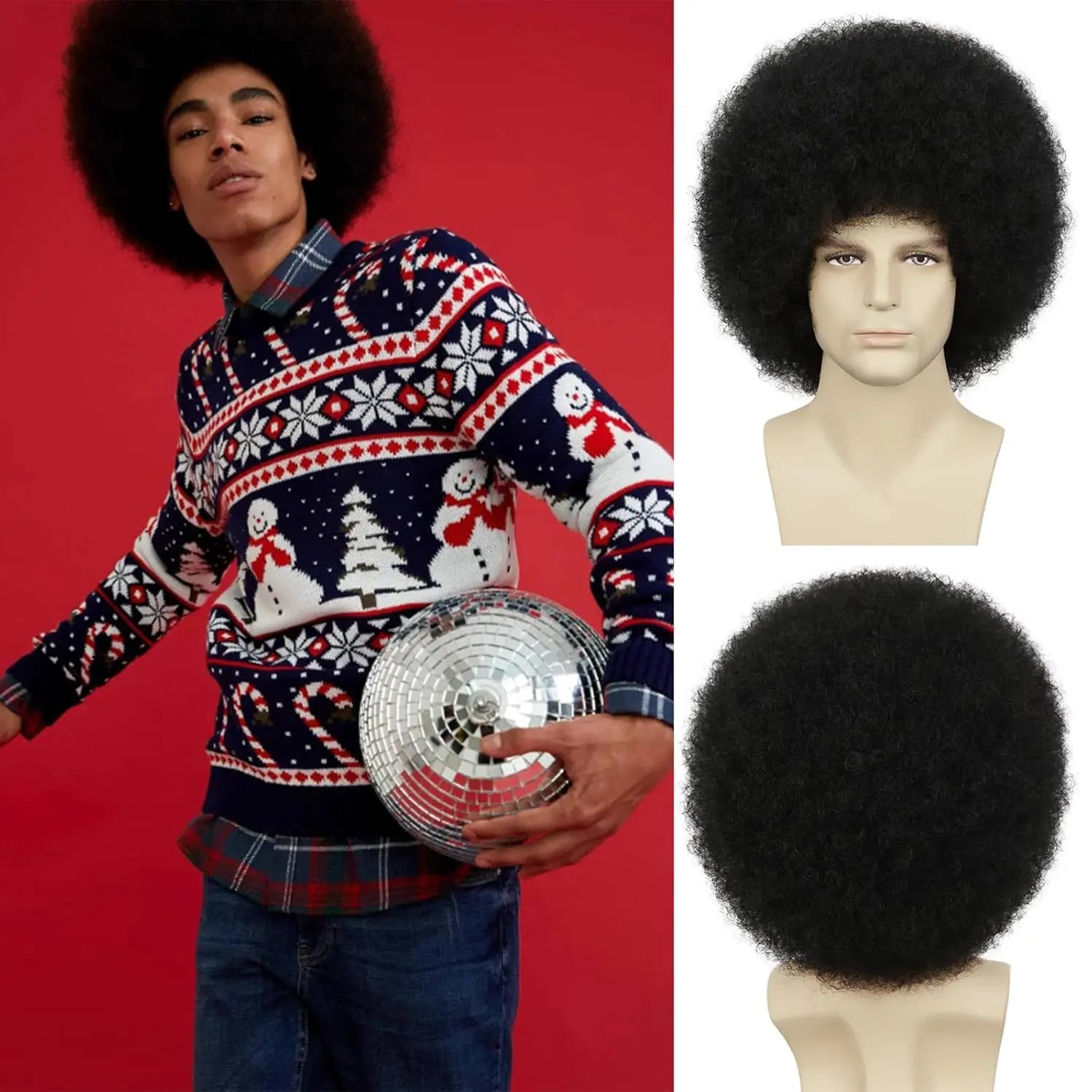 Men's Disco Afro Wig
