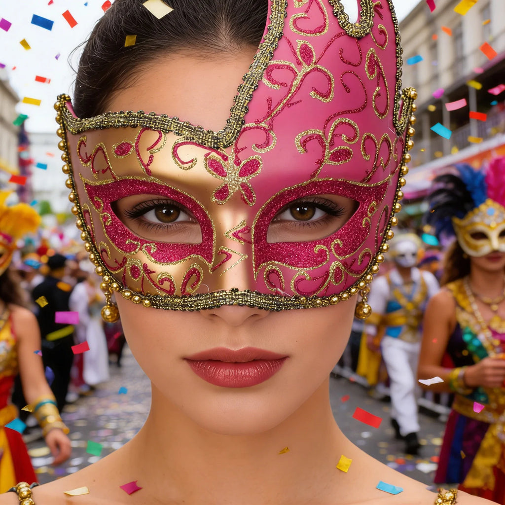 Elegant Venetian Half Mask