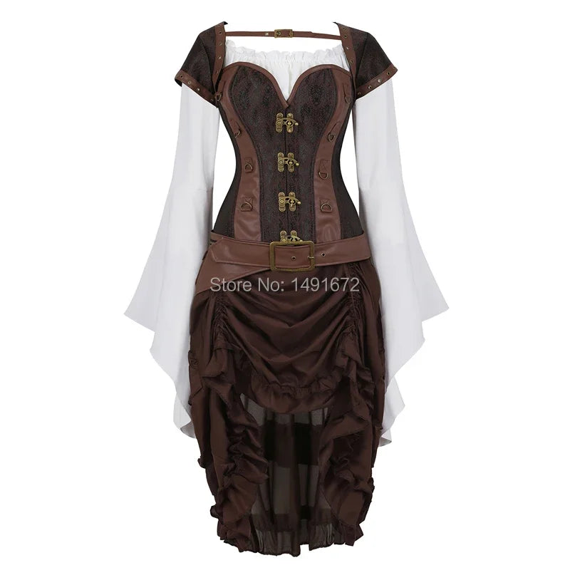 Steampunk 3-Piece Corset Set