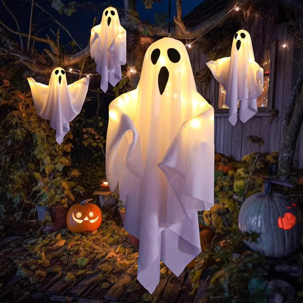 Glowing White Ghost LED Hanging Decoration