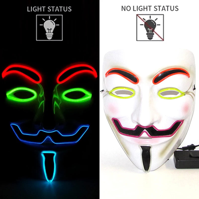 LED Hacker Vendetta Mask