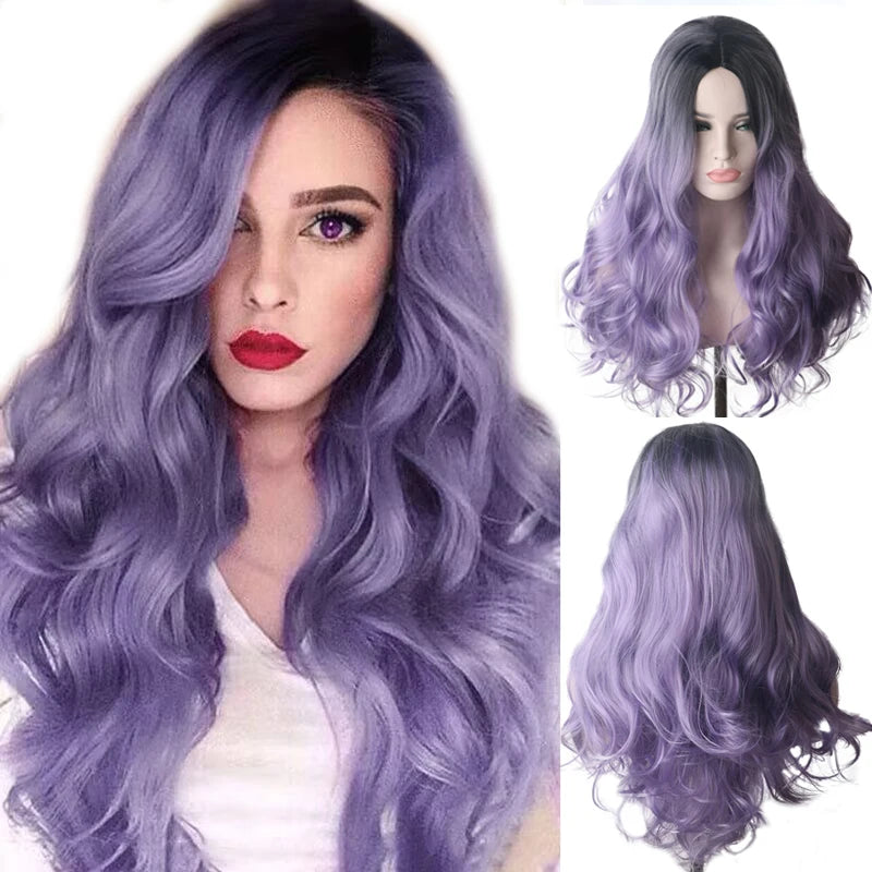 Wavy Purple Cosplay Wig