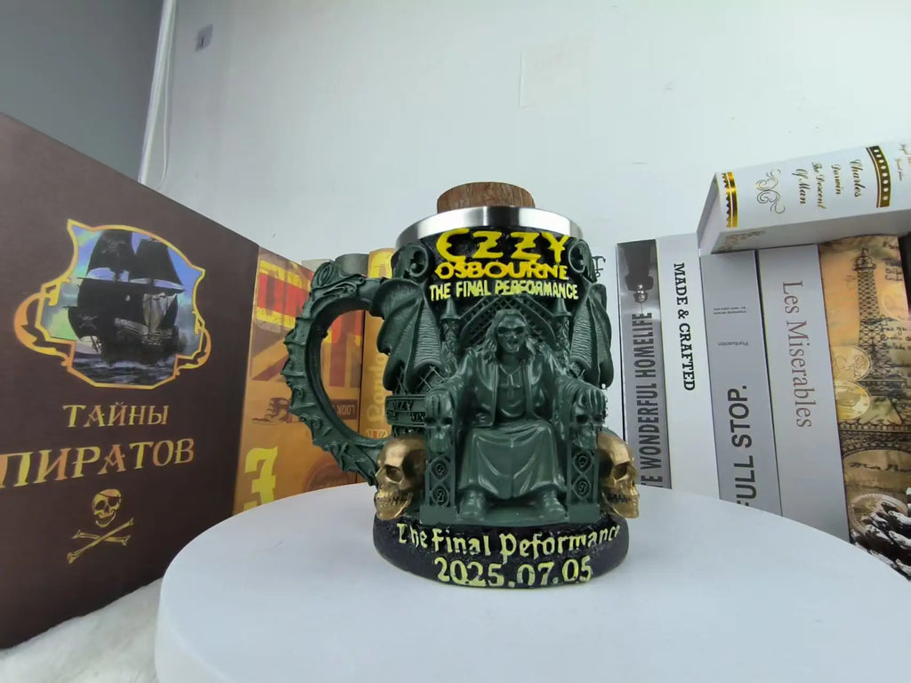 Ozzy Skull Beer Stein Mug