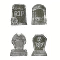 Foam RIP Graveyard Tombstones (4pc)
