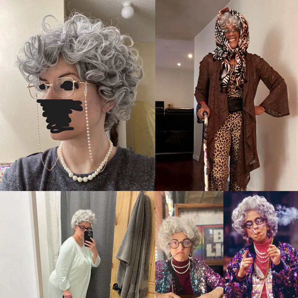 Gray Old Lady Wig