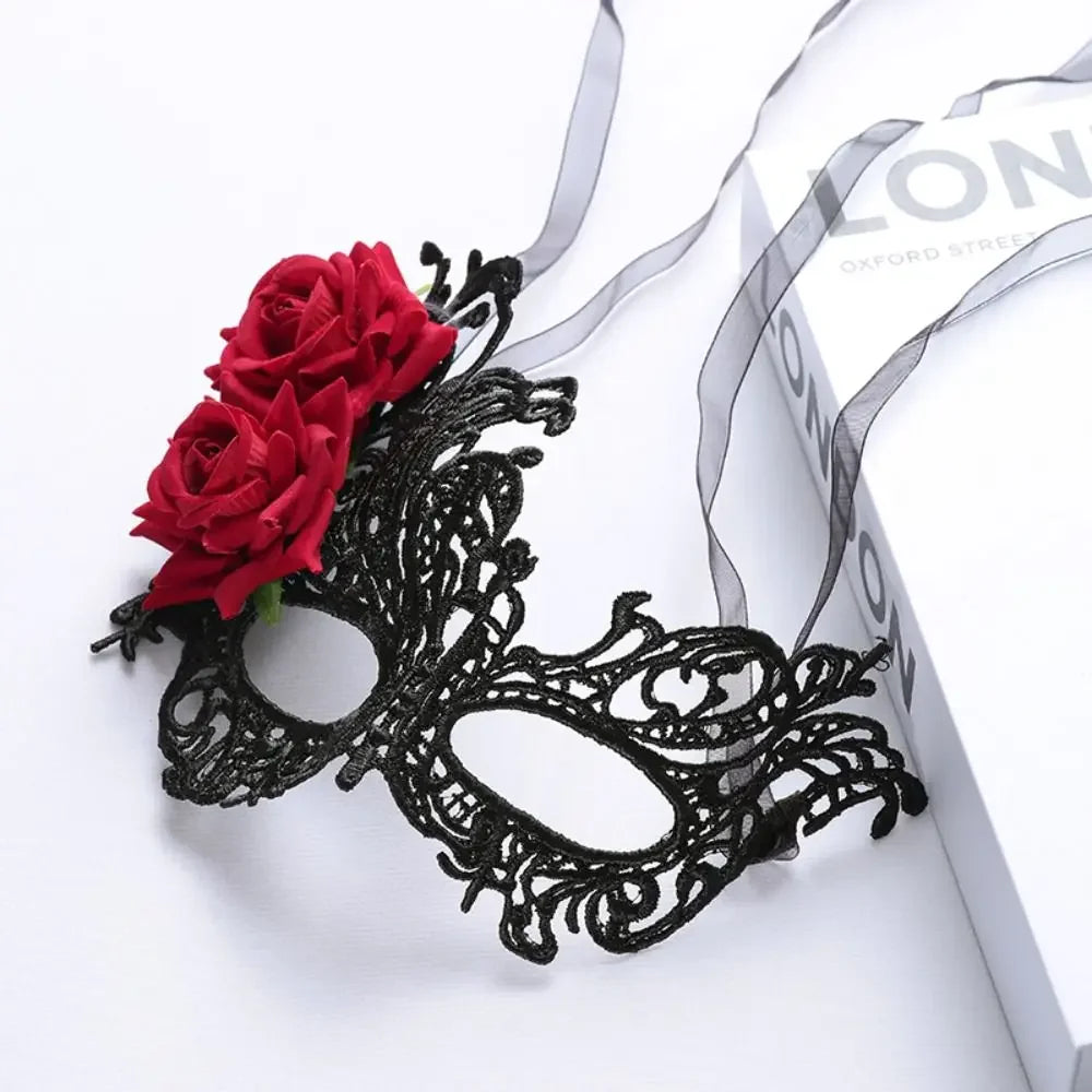 Gold Lace Rose Mask