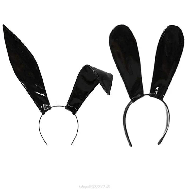 Leather Bunny Ears Headband