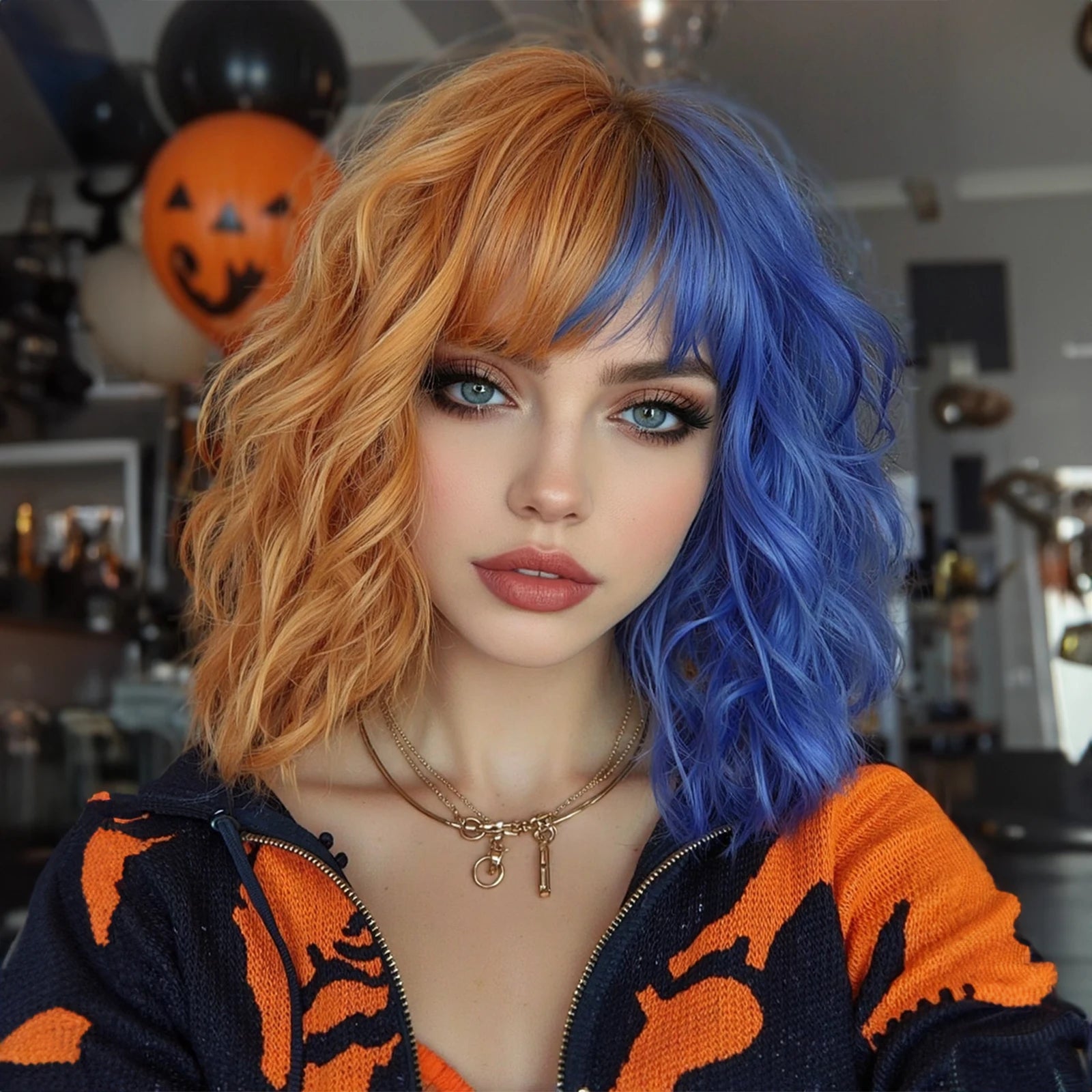 Purple-Pink Gradient Bob Wig