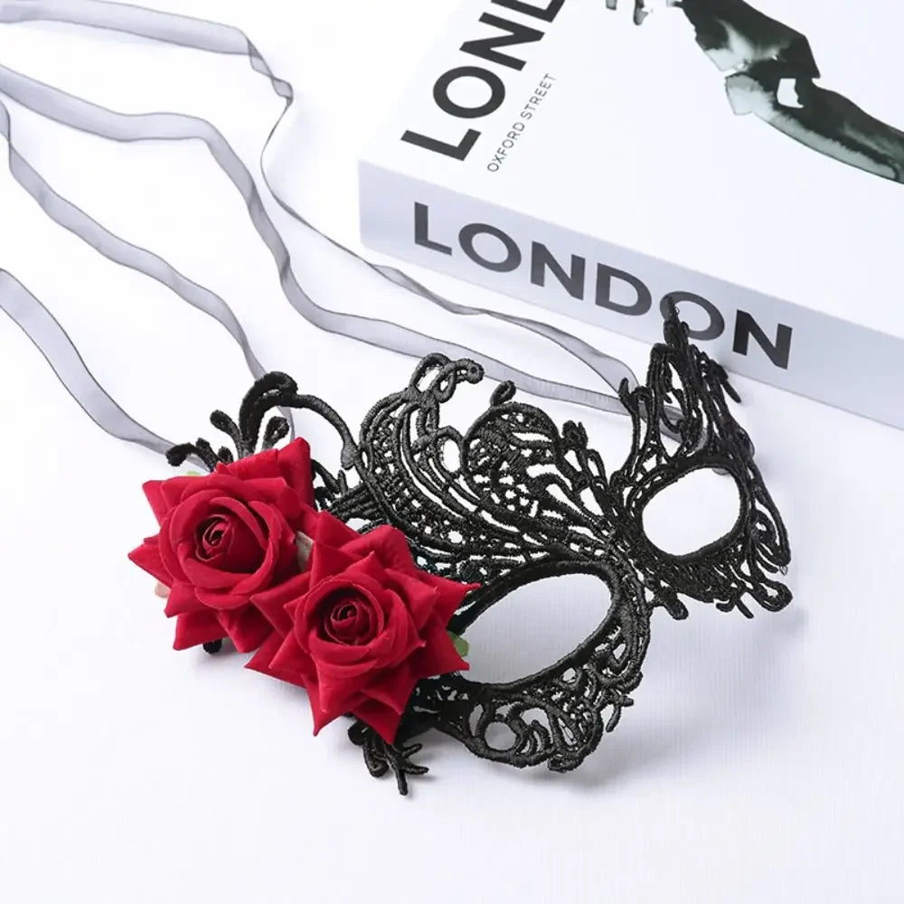Gold Lace Rose Mask
