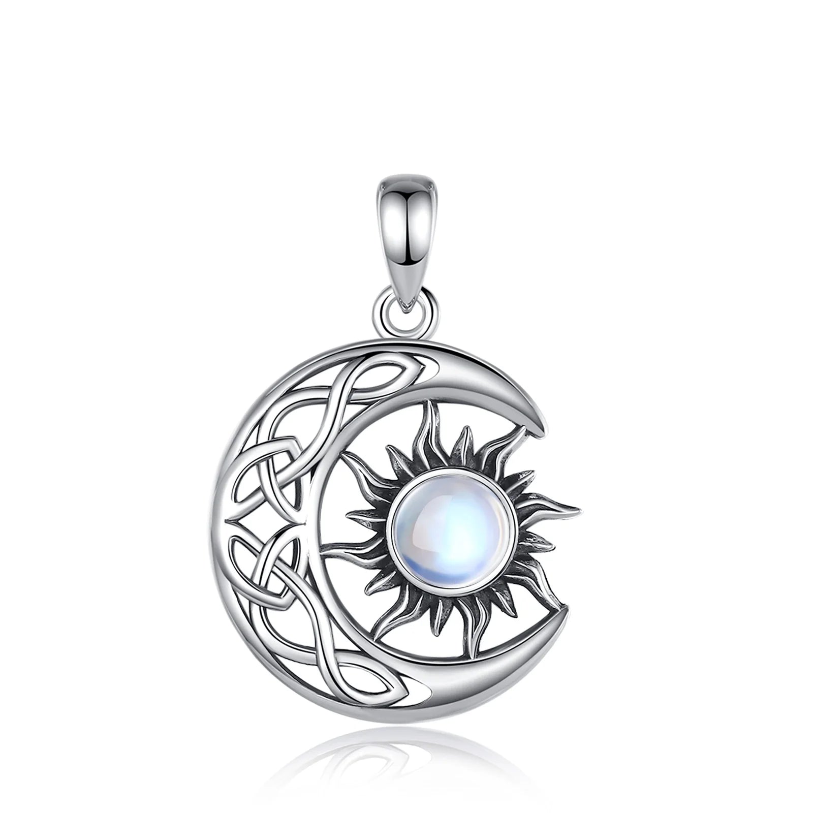 Sterling Silver Sun & Moon Necklace