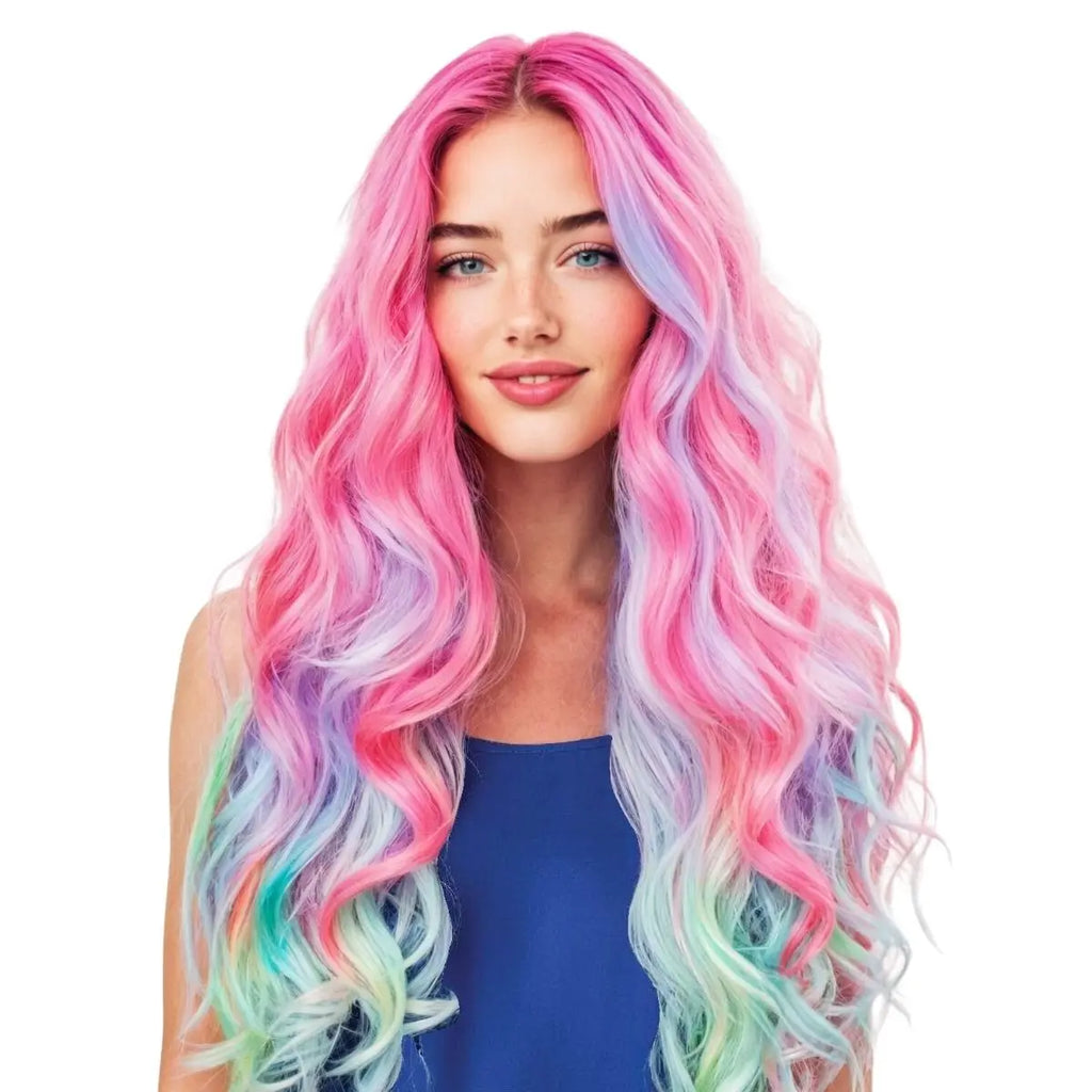 Gradient Curly Rainbow Wig