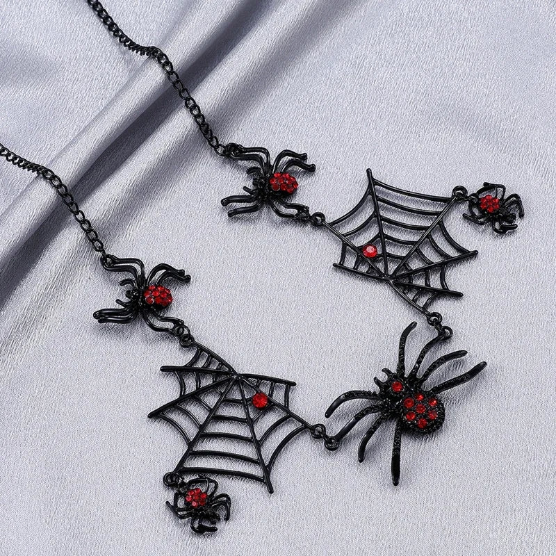 Spider Heart Acrylic Earrings