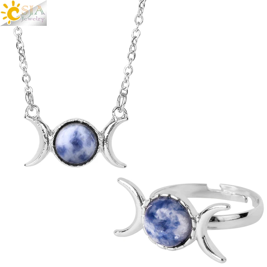 Crescent Crystal Jewelry Set