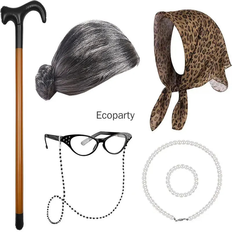 Old Lady Costume Accessory Set