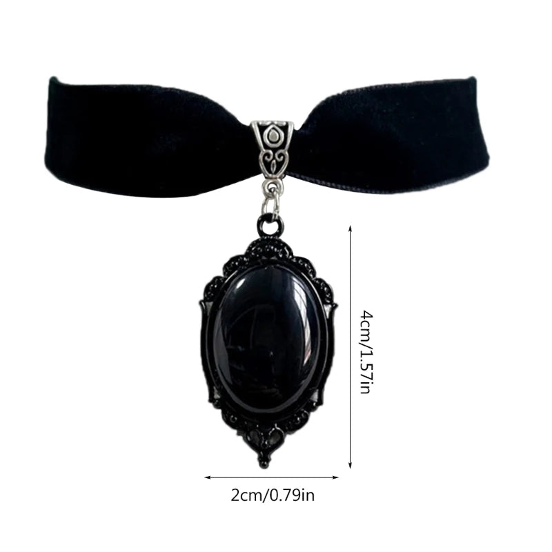 Vintage Embossed Charm Choker