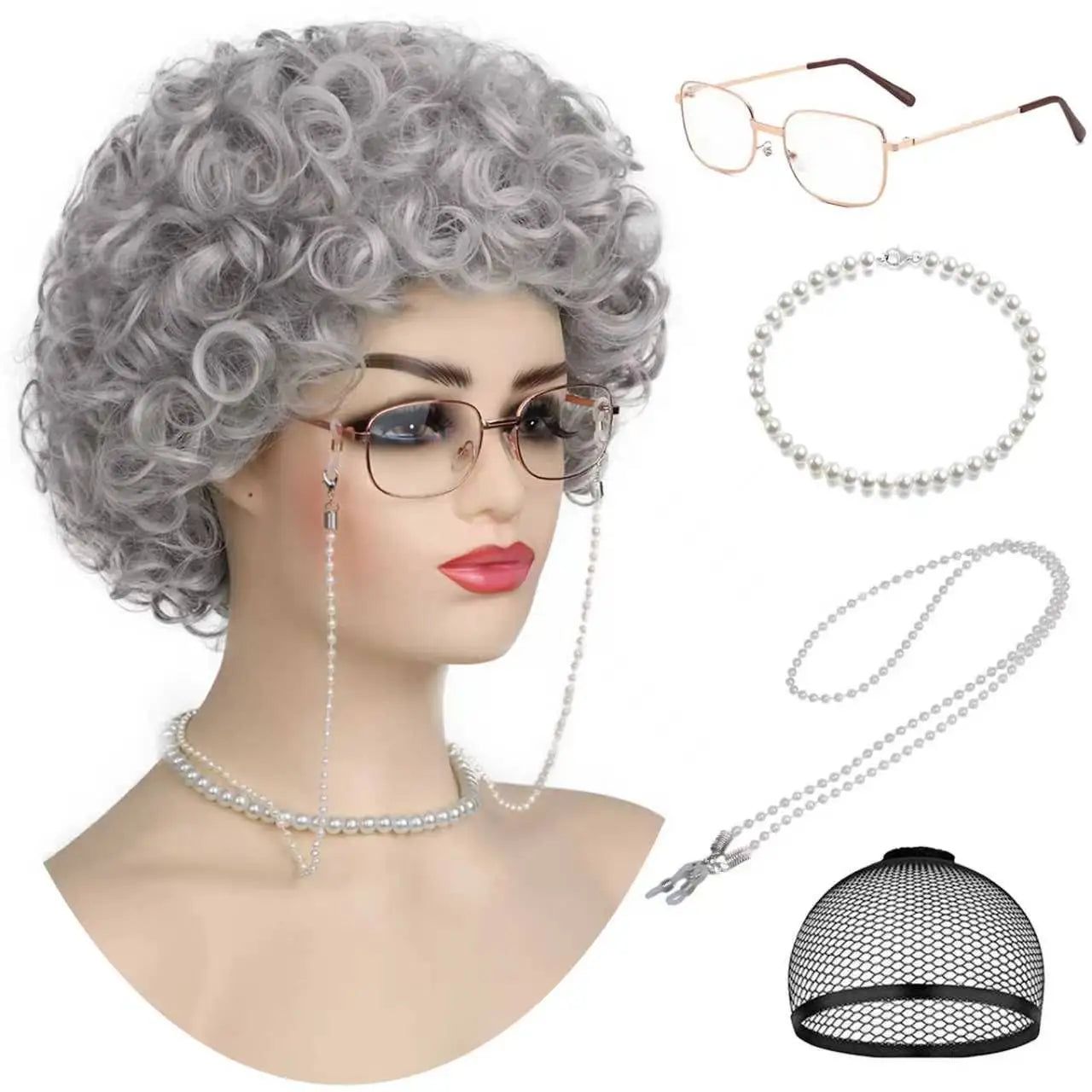 Old Lady Hair Accessory Set