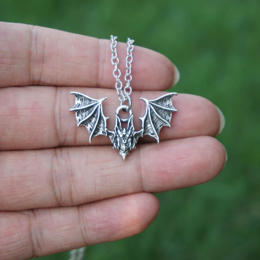 Vintage Bat Witchcraft Necklace