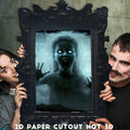 Scary Woman Photo Frame Wall Sticker