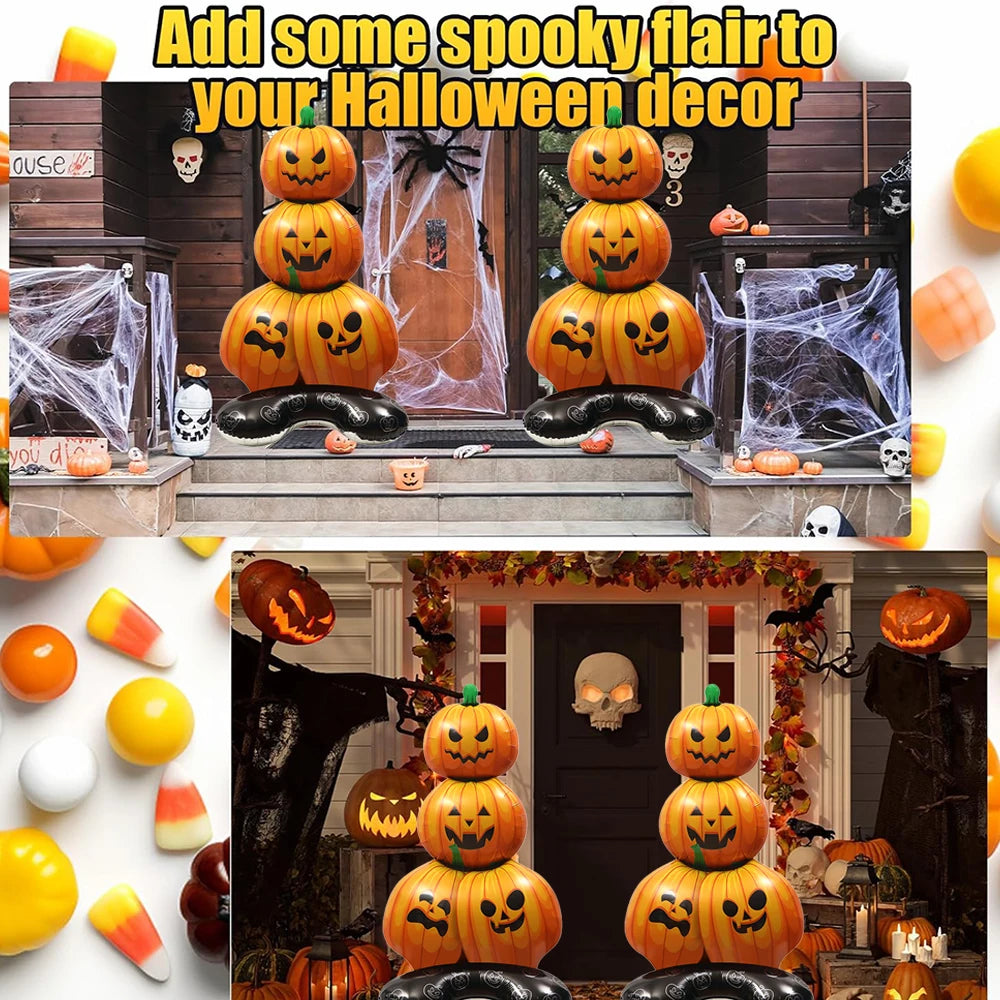 Foil Balloon Set — Pumpkin, Ghost, Bat, Dead Tree