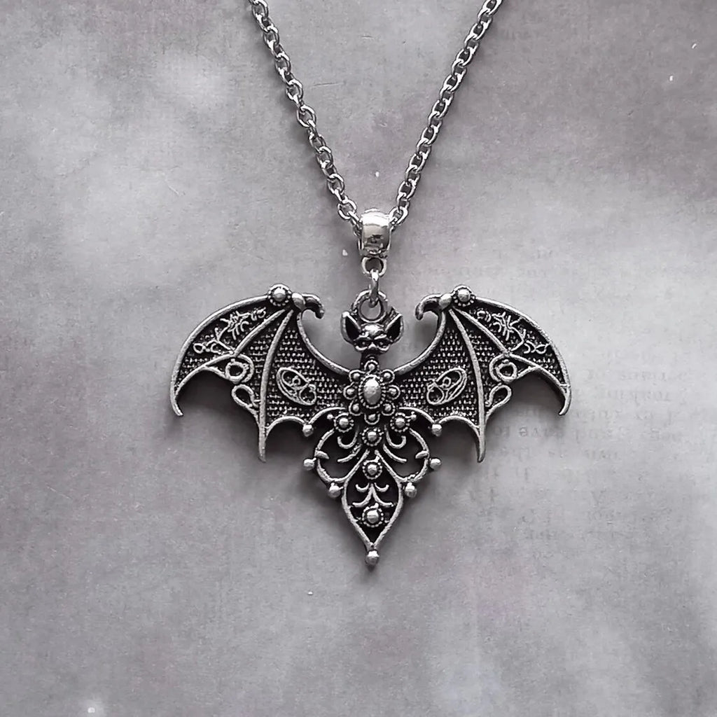 Mystical Bat Pendant Necklace