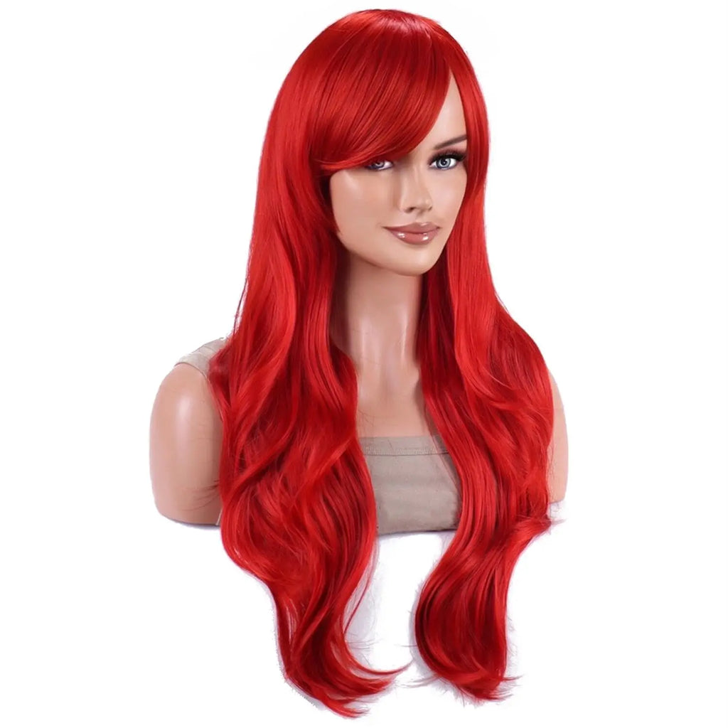 Long Red Curly Mermaid Wig