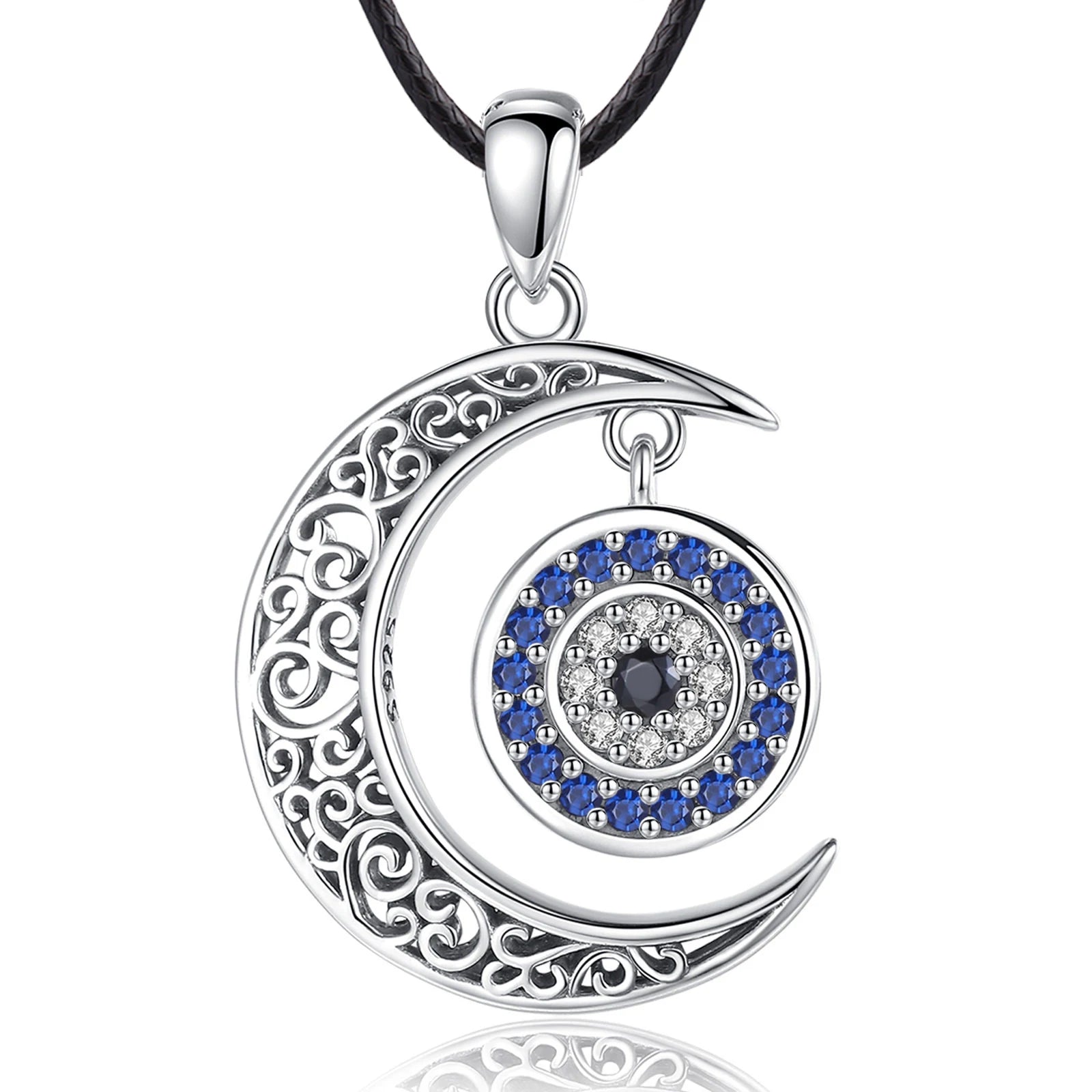 Sterling Silver Sun & Moon Necklace