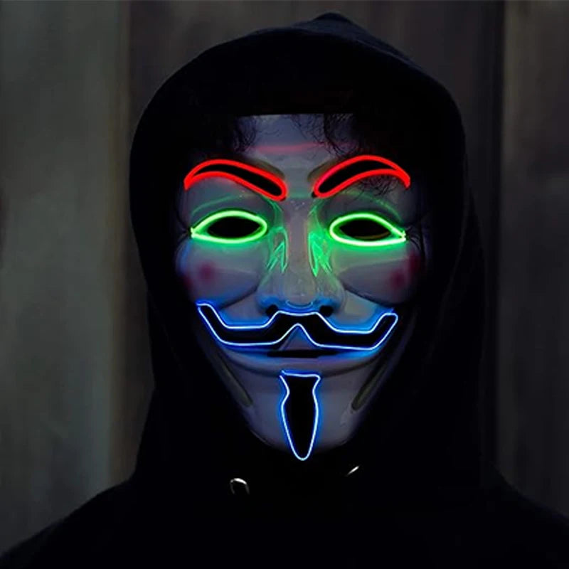 LED Hacker Vendetta Mask