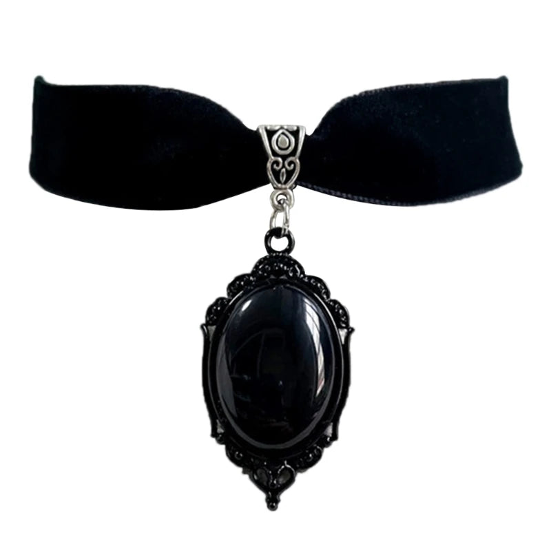 Vintage Embossed Charm Choker